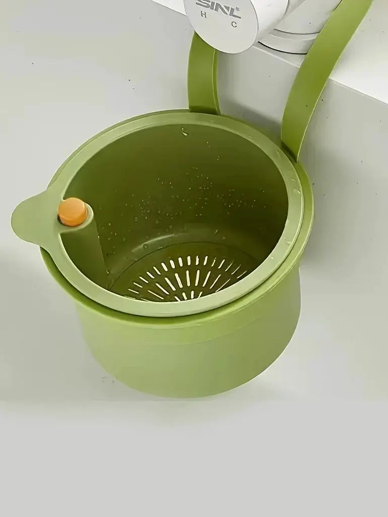 Self Cleaning Push Type Sink Strainer Basket Automatic Food Waste Drain Basket Removable Bottom Easy Installation