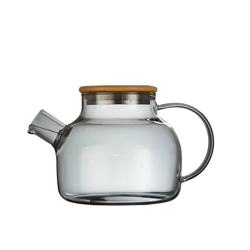 ClearView Glass Teapot 1.8L Large Capacity High Temperature Resistant for Steamed Juice Fruit Infusions and Iced Tea