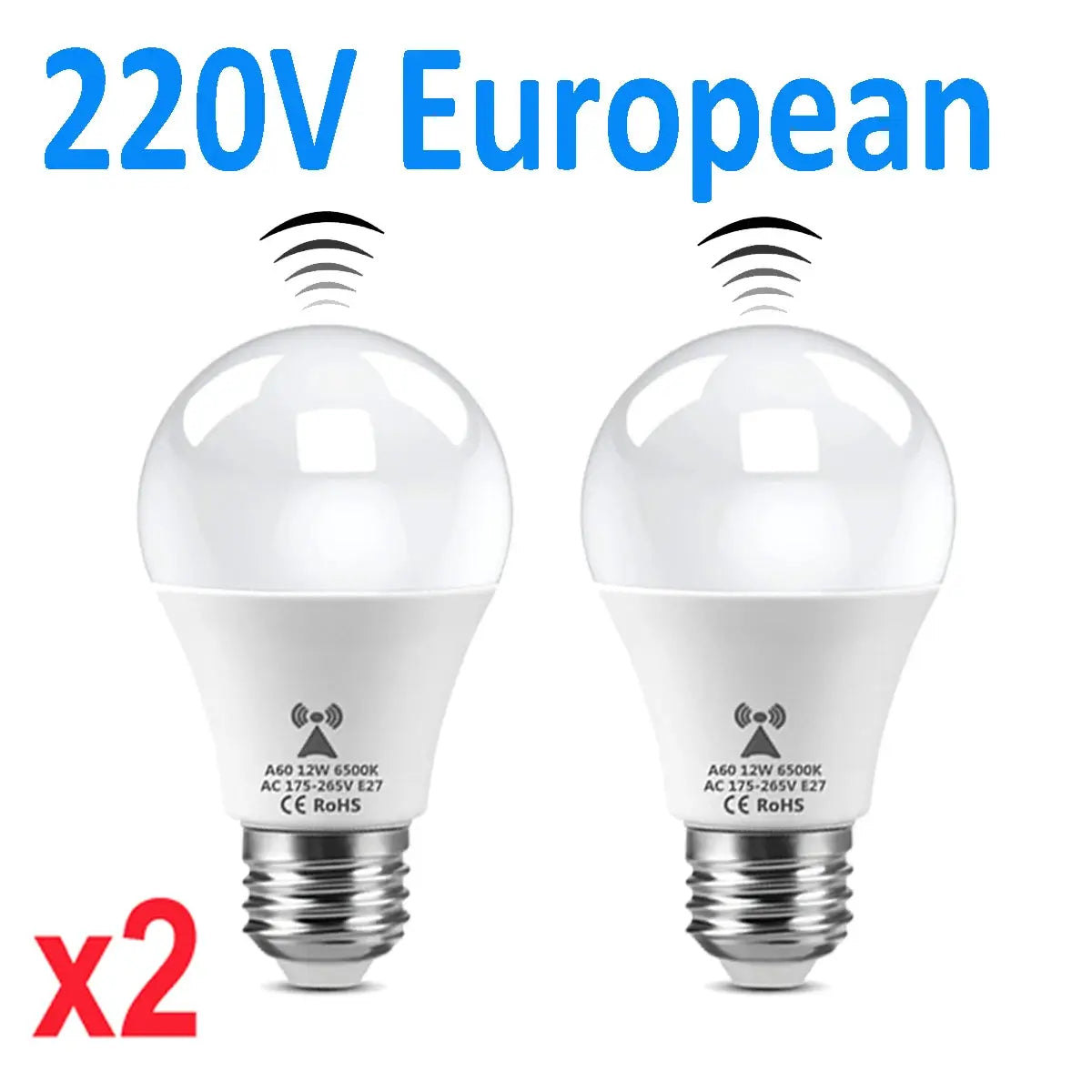 2-pack white LED night lights with motion sensor, 220V for room use