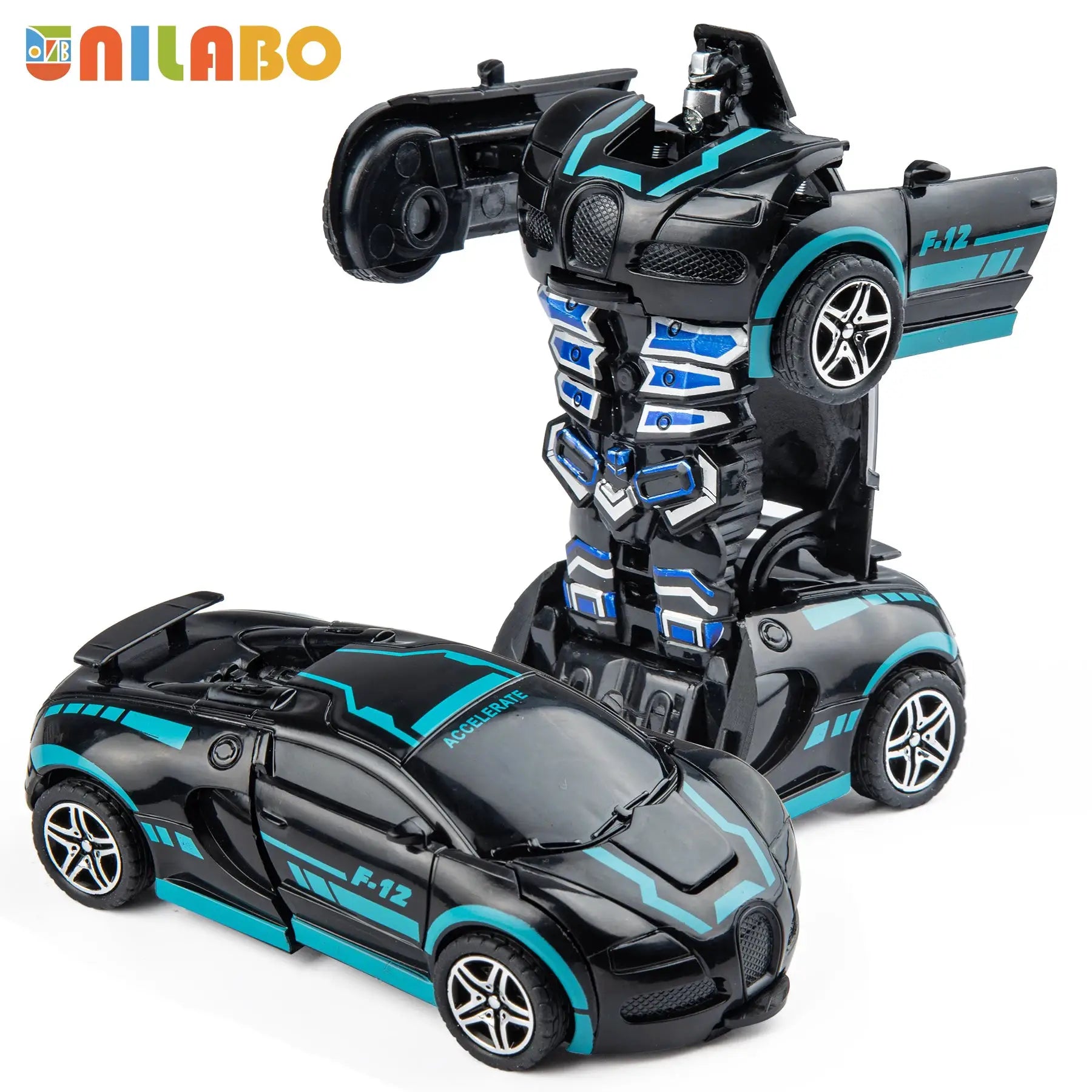 Transformable Robot Sports Car Toy No Batteries Educational Kids Gift Colorful Model Vehicle For Play Learning