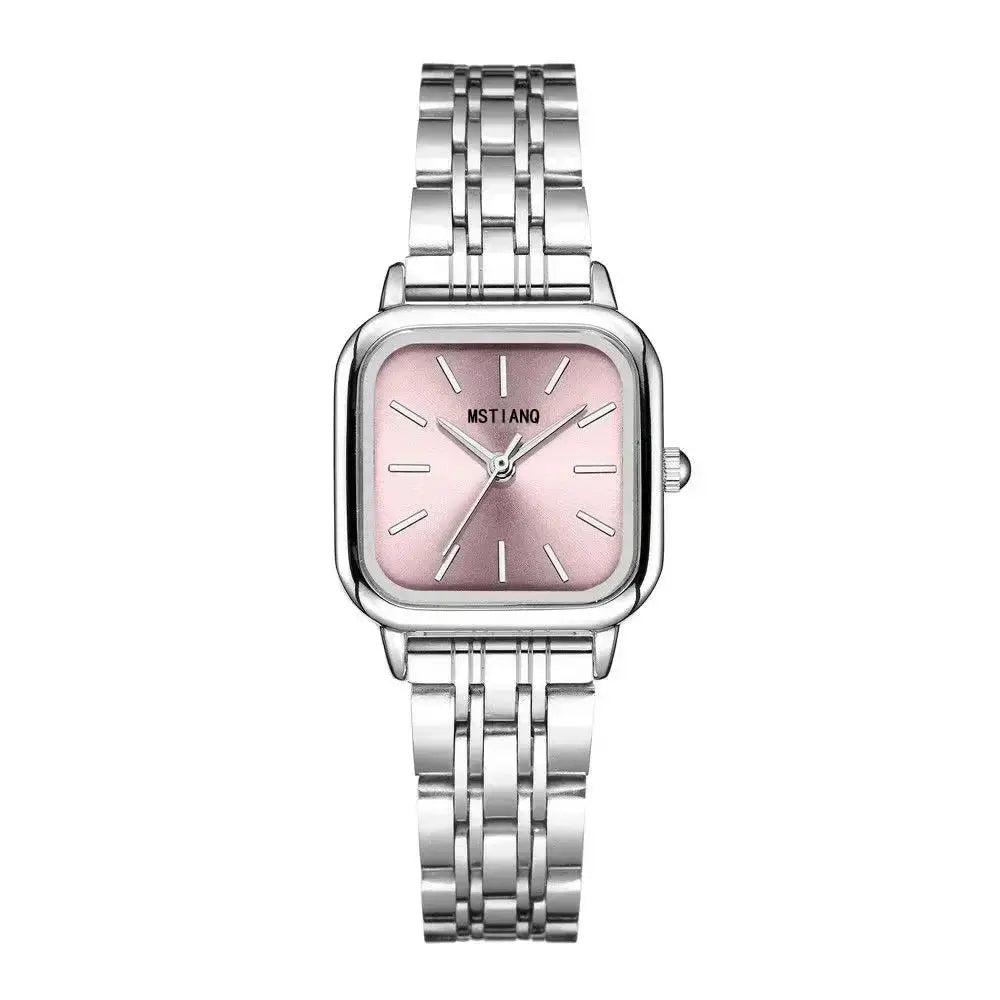 Top Brand Women Quartz Wristwatch With Steel Alloy Band Square Case An Elegant Gift For Any Occasion