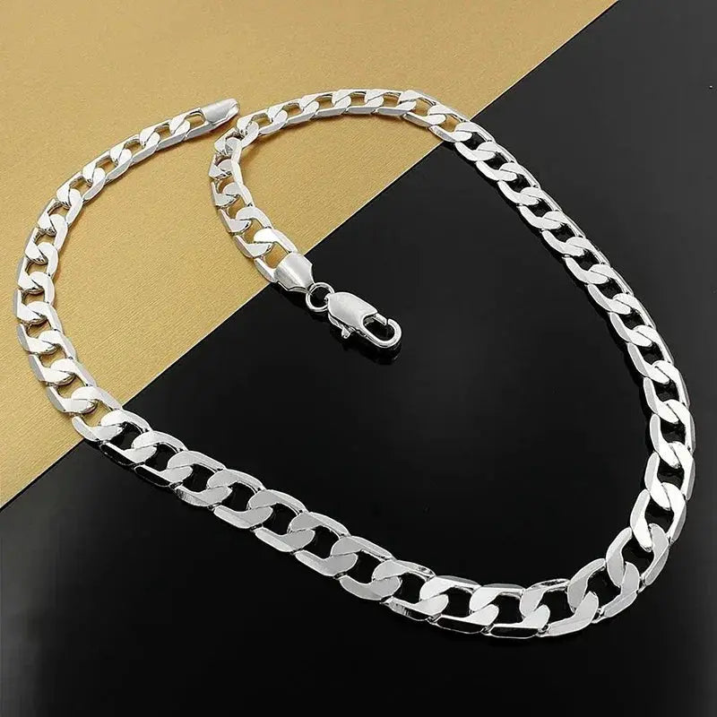 925 Sterling Silver Necklace For Men And Women 16 18 20 22 24 Inch 6mm Chain Luxury Jewelry Gift Wedding Christmas Gift