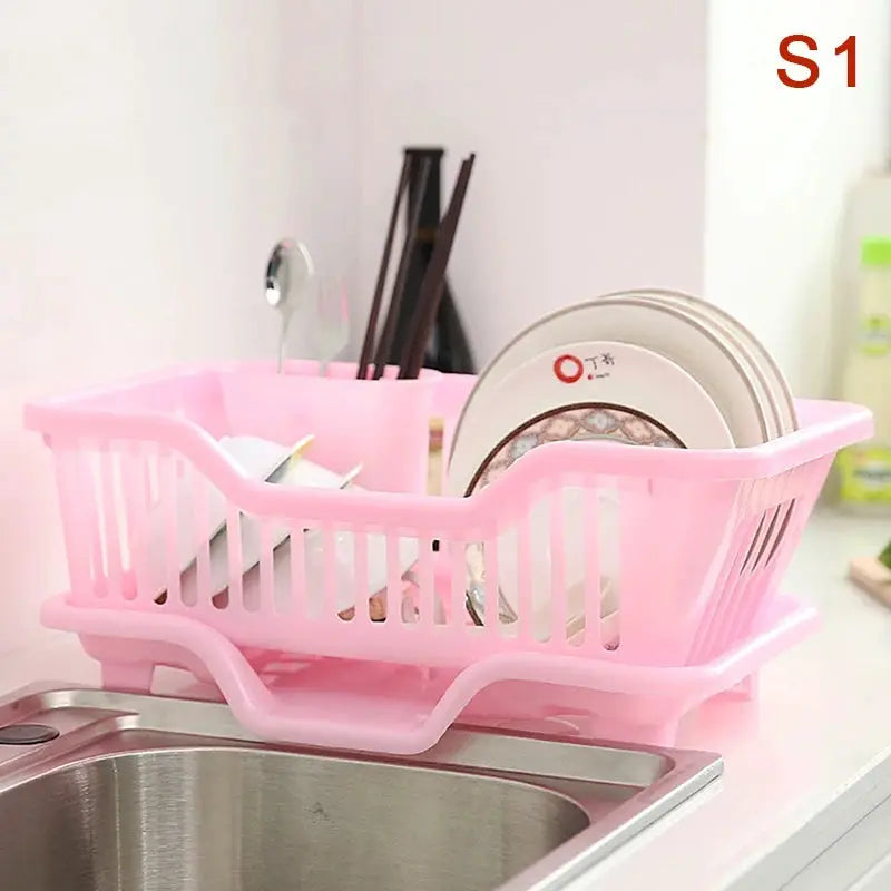 ChefEase Kitchen Drainage Rack With Drainer Board For Efficient Counter Drying And Dishes Organization