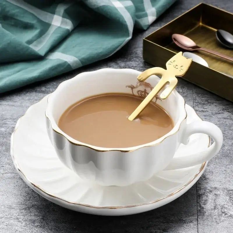 Cat Shaped Stainless Steel Coffee Spoon Purrfect Kitchen Adorable Stirring and Scooping Desserts