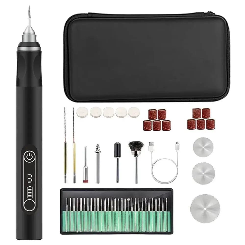 JANGKLIFE USB Cordless Rotary Tool Kit Engraving Pen For Jewelry Metal Glass Wood DIY Mini Wireless Drill