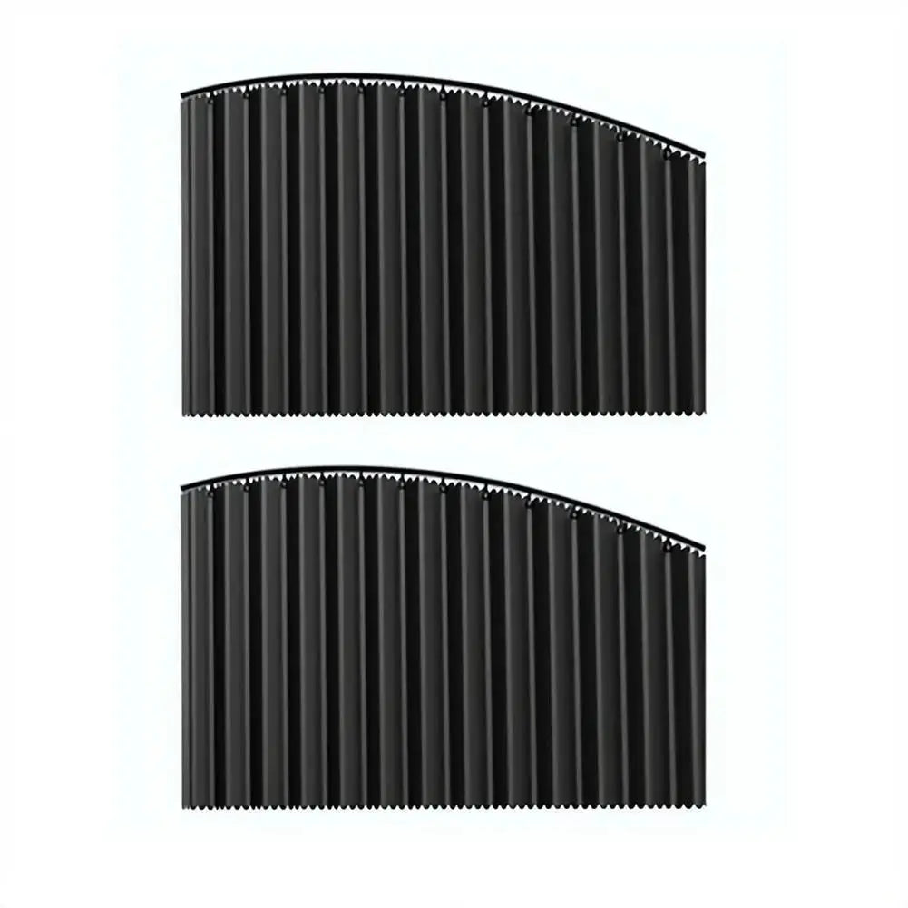 Simples Market car side window sun shades, 2 pcs, black foldable UV-blocking privacy curtains for sedan and SUV