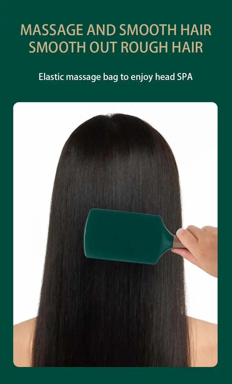 KLINA Hair Massage Air Cushion Comb Brush, green oval detangling scalp hairbrush by Simples Market