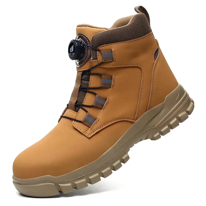 FortisGuard Waterproof Steel Toe Safety Boots For Men Anti Smash And Stab Resistant Work Footwear