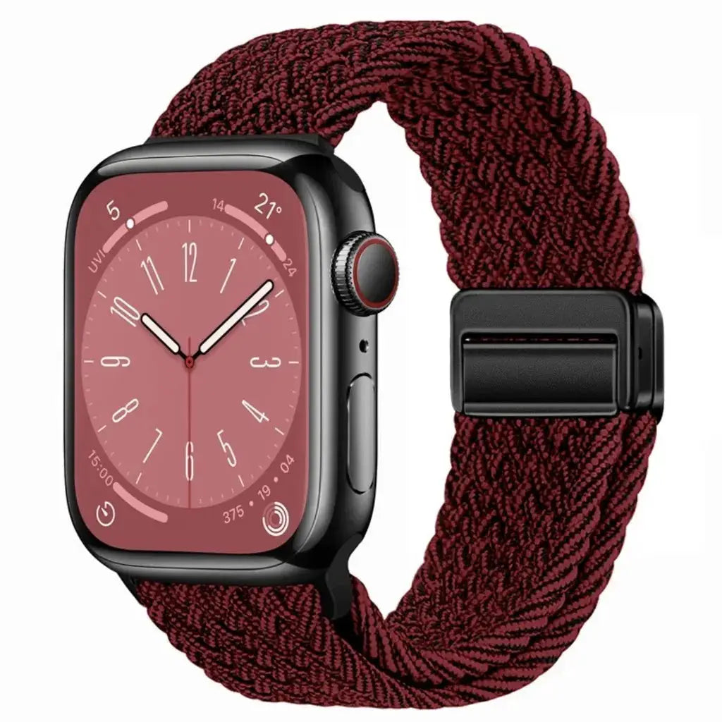 Nylon Braided Band Strap Compatible For Apple Watch S10 46mm 44mm 40mm 45mm 49mm 41mm 38mm iWatch series se 10 7 3 5 6 8 9 Ultra