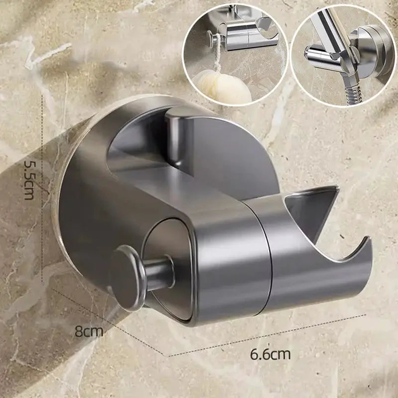 Shower head holder 360° adjustable, Simples Market stainless steel wall mount with suction cup