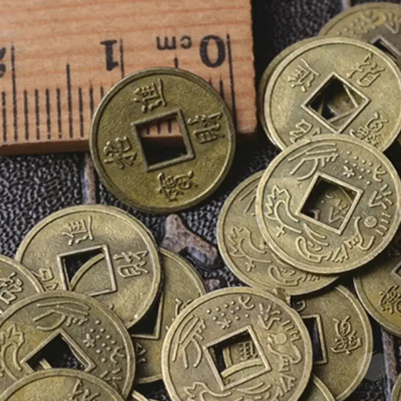 100 Pcs Antique Chinese I Ching Coins Feng Shui Charms For Health Wealth Prosperity