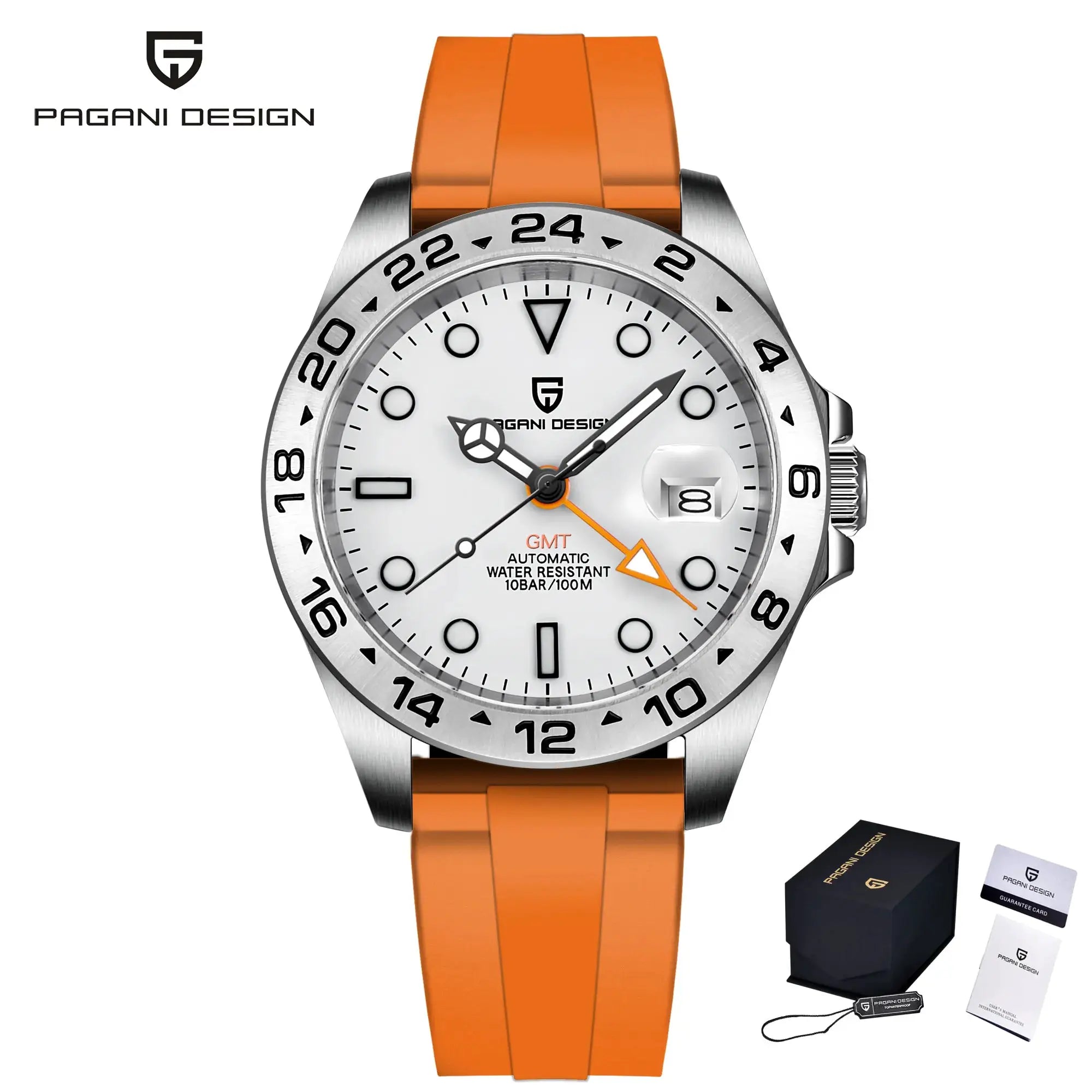 Pagani Design PD1682 GMT Diver Watch 42mm Sapphire Crystal Automatic Mechanical 100m Water Resistant
