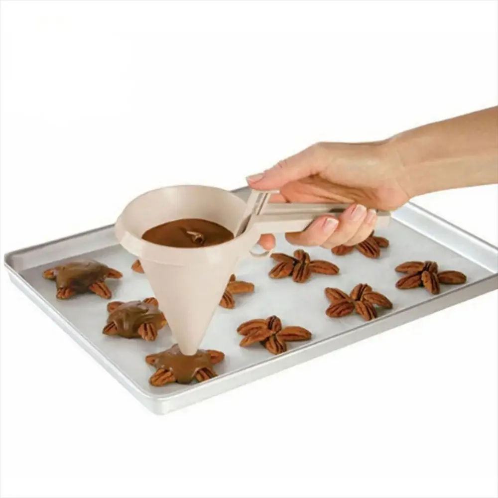 Adjustable Handheld Batter Dispenser For Pancakes Cupcakes Cookies And Desserts Cake Decorating With Chocolate And Cream