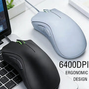 6400 DPI Wired Gaming Mouse New Model Ultra Sensitive Tracking High Precision Dual Purpose for LOL Esports and Office