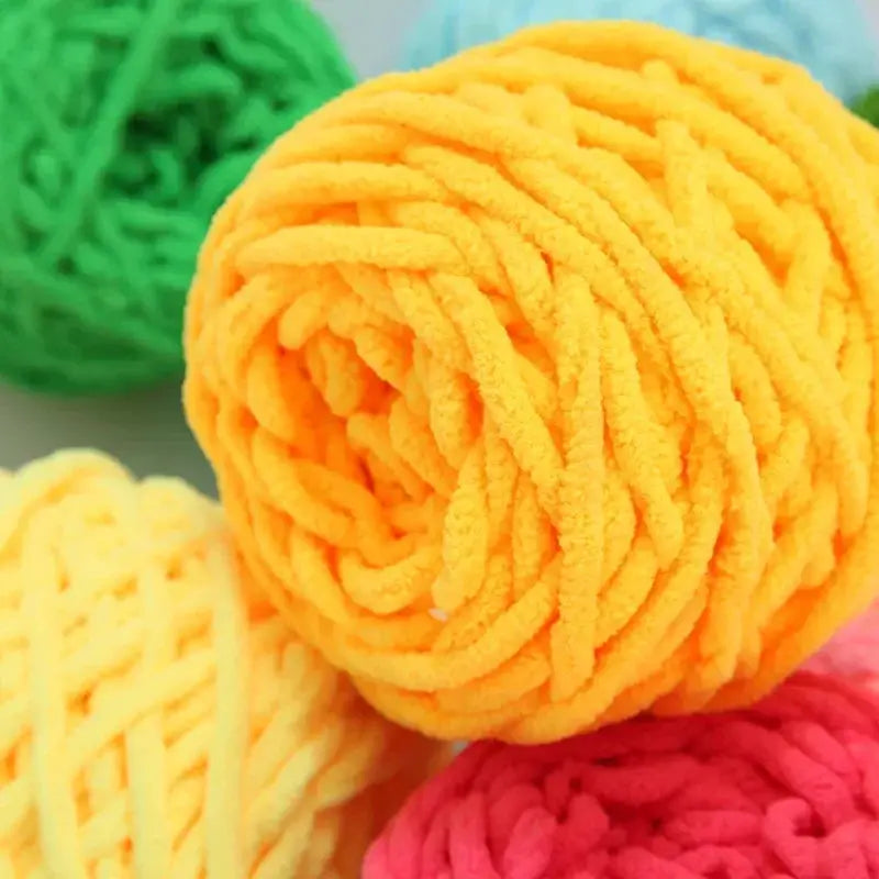 100g Chenille Knitting Yarn Ice Strip Line Cotton For Hand Knitting Scarf Thick Wool Wholesale
