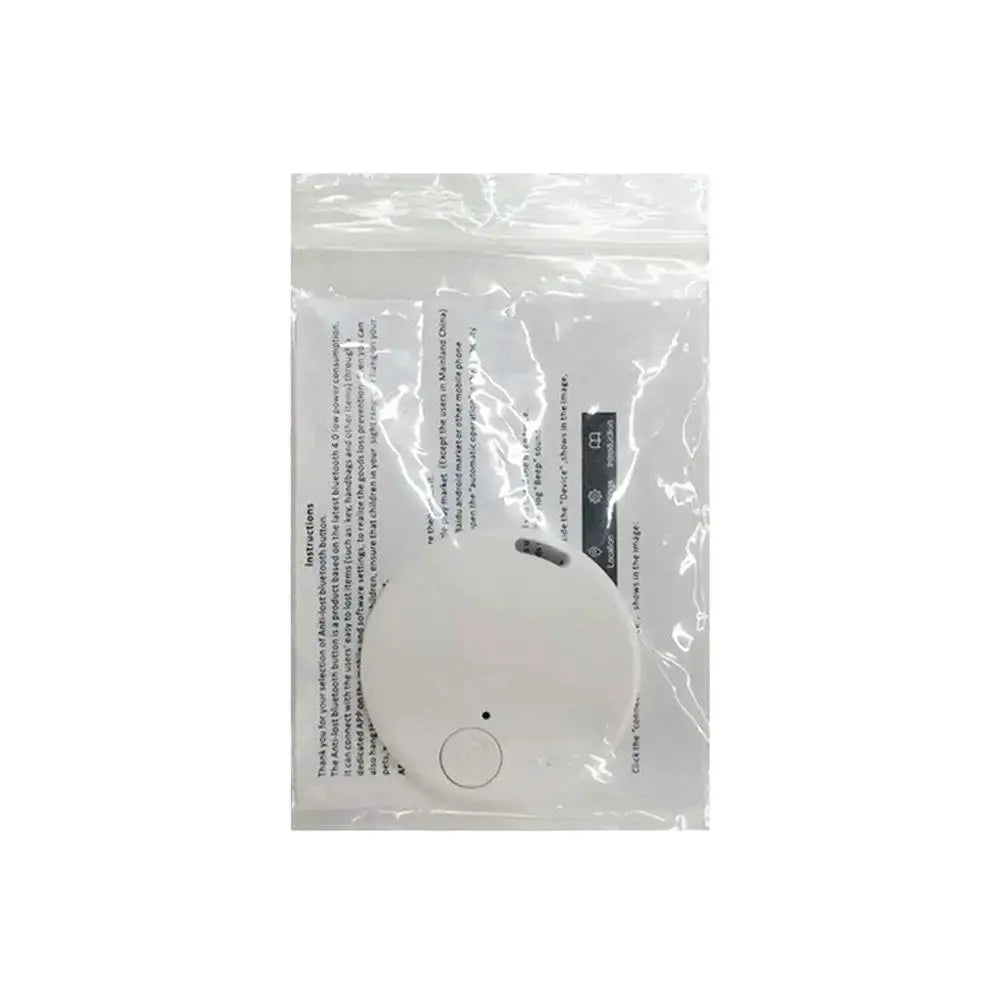 Simples Market round GPS Bluetooth 5.0 tracker in white, anti-lost pet key finder accessory