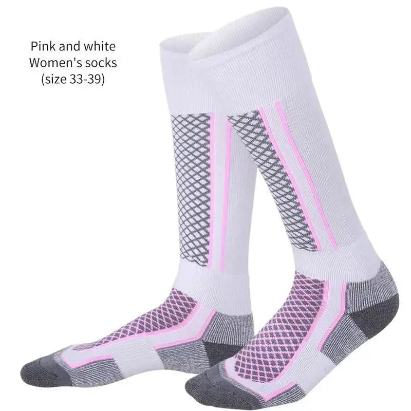 Dizetion Winter Warm Thickening Ski Stockings For Women Men Children Outdoor Anti Cold High Altitude Sports Socks