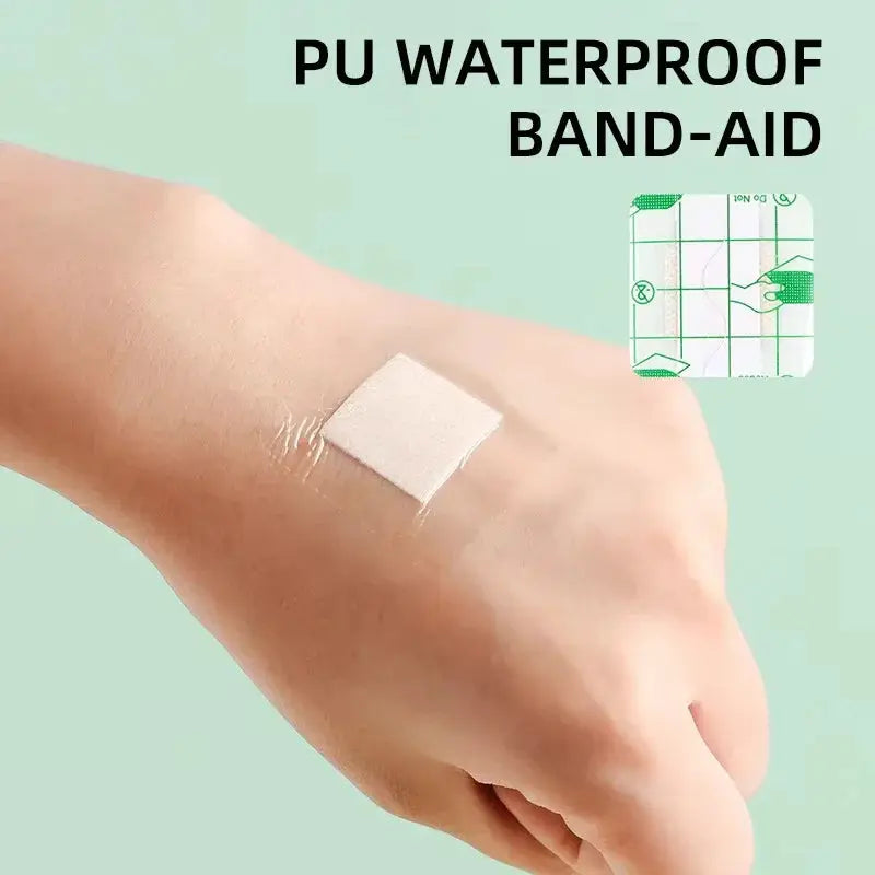 Transparent PU Square Waterproof Adhesive Bandage 38x38mm Pack Of 50 For Minor Wounds
