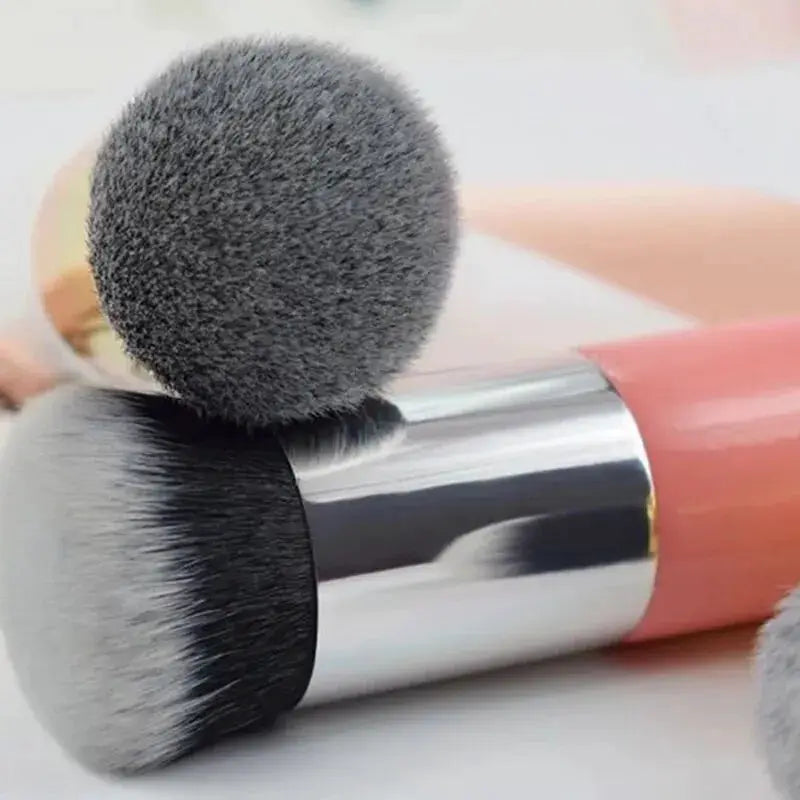 GlowNova Dual Size Foundation Brush Set With Soft Porous Bristles For Flawless Blending Liquid Foundation And BB Cream