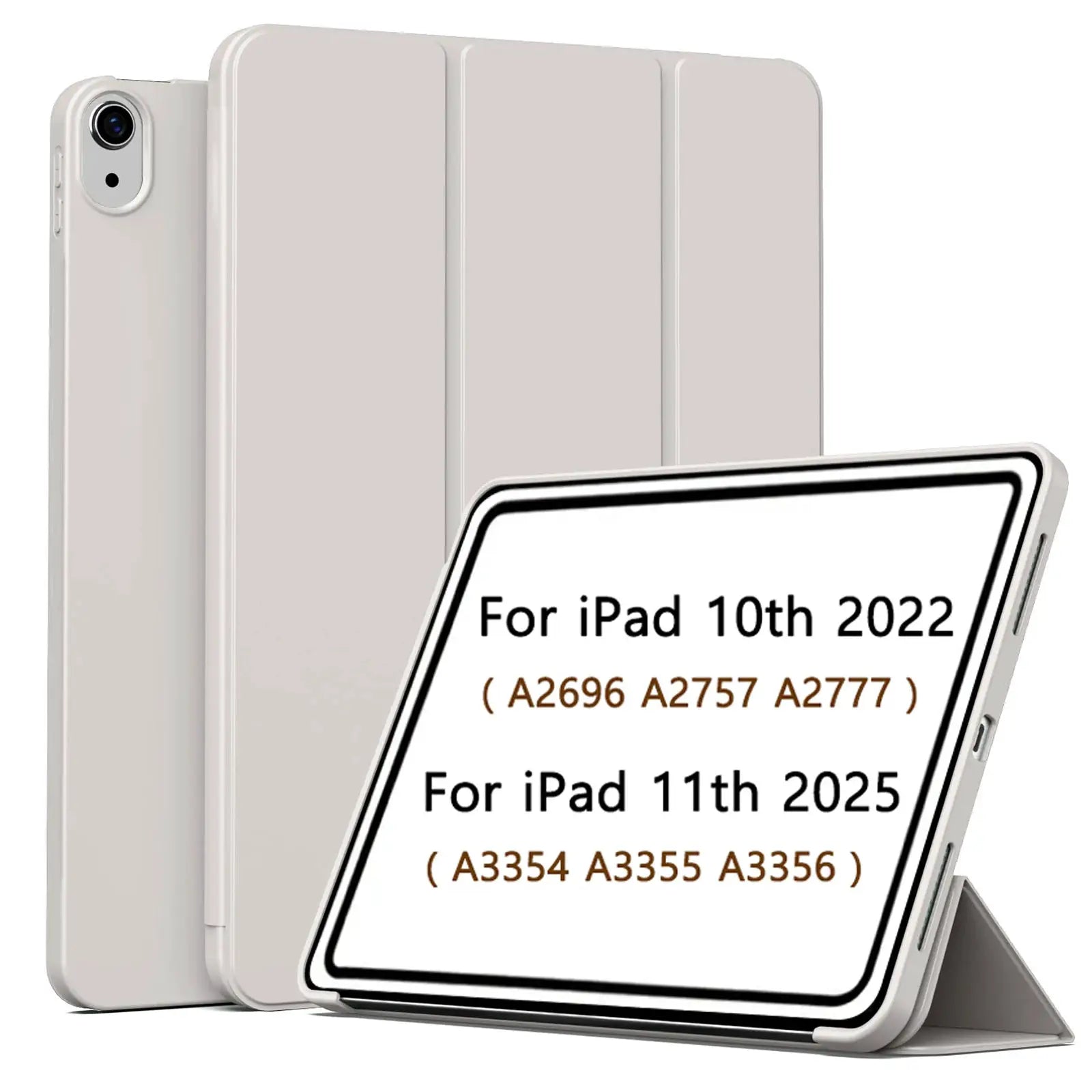 NovaCase Magnetic Slim Trifold Stand Cover For Ipad 11th Gen 2025 And 10th Gen 2022 Faux Leather Protection