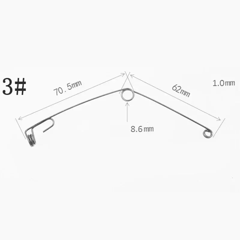 Rustproof Fishing Line Splitter With Automatic Spring Ejection Double Hooks Contactor Space Bean Line Swivel Outdoor Jig Accessory