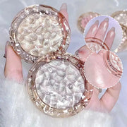 High Gloss Powder Glitter Highlight Contour Palette Natural Gloss Finish for Highlighting Contouring and Concealing