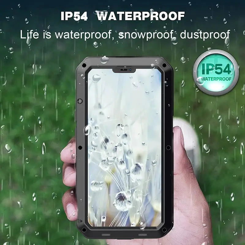 ShieldGuard IP54 Waterproof Heavy Duty Aluminum Case For iPhone 11 Through 17 Series With Gorilla Glass Cover