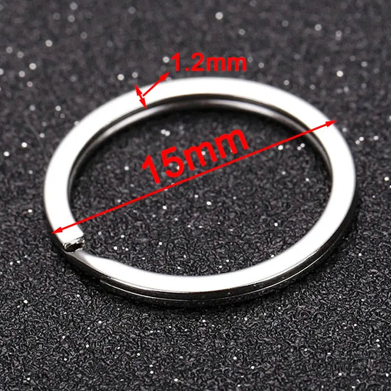 20pcs Metal Split Jump Rings And Hooks For DIY Jewelry And Keychain Pendant Making Accessory Rhodium Plated Iron Alloy