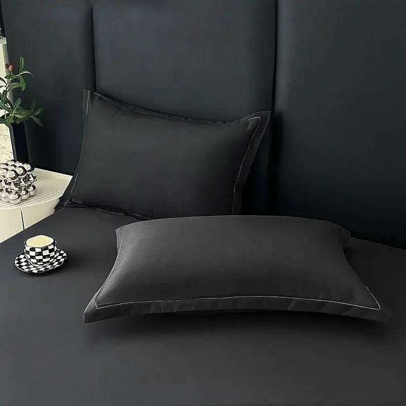 2-pack charcoal grey envelope-style pillowcases for body pillows