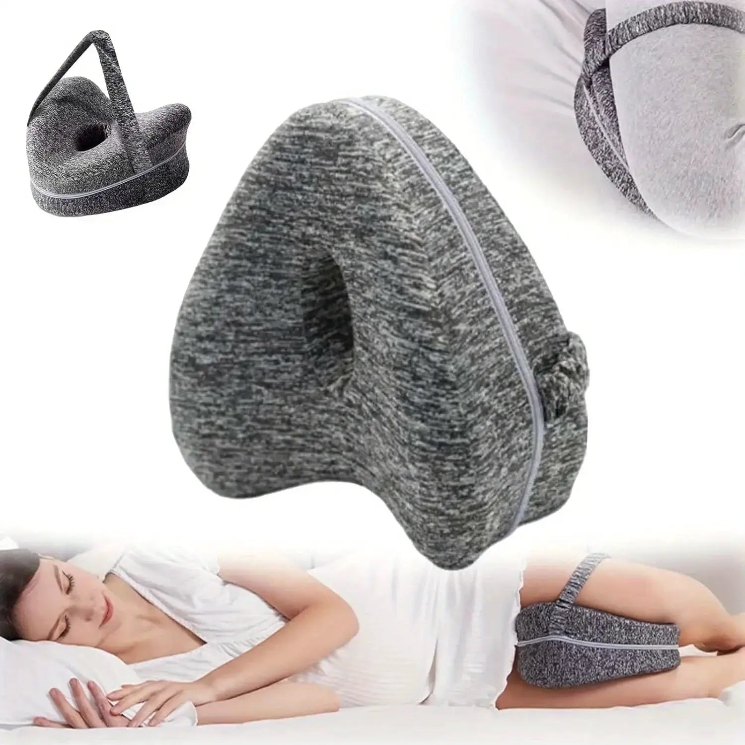 Memory Foam Leg Knee Support Pillow For Side Sleepers Orthopedic Sciatica Relief Back Hip Bed Sofa