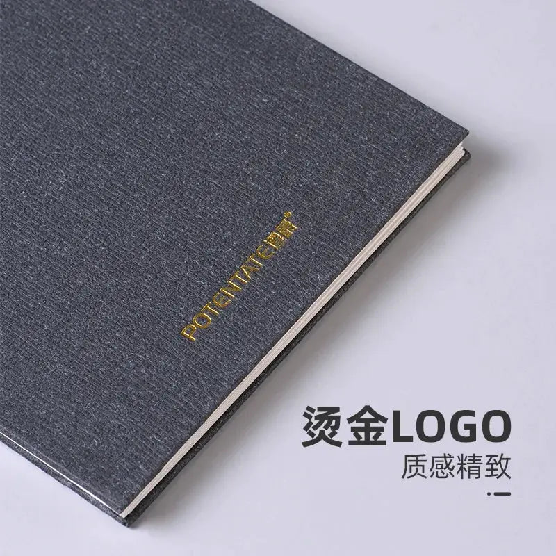 Mini watercolor sketchbook by Simples Market, dark textured cover with gold foil logo, travel notebook
