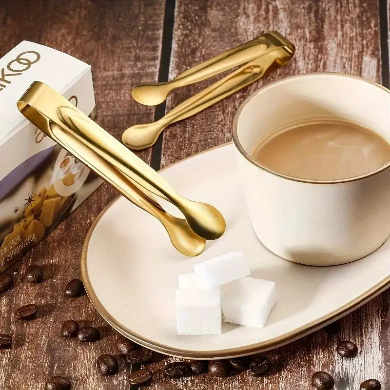 5Pcs Golden Mini Serving Tongs Stainless Steel Appetizer And Snack Servers For Weddings Parties And Charcuterie Trays