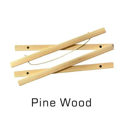 Pine wood painting frame components with cord for wall hanging
