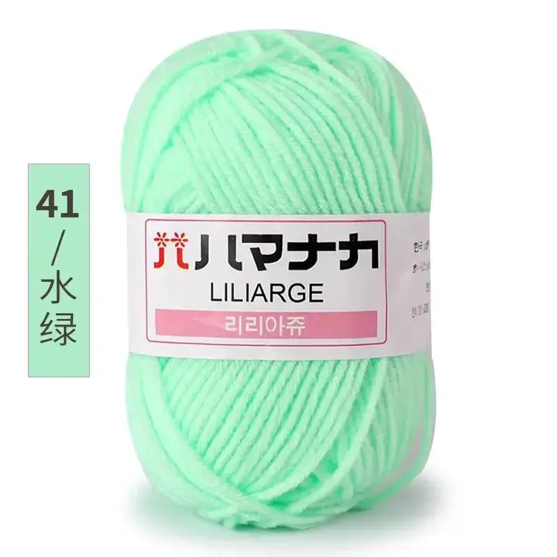 Milk Sweet Soft Cotton Baby Yarn Bamboo Blend Velvet Thick Wool For Hand Knitting And Crochet DIY Sweaters