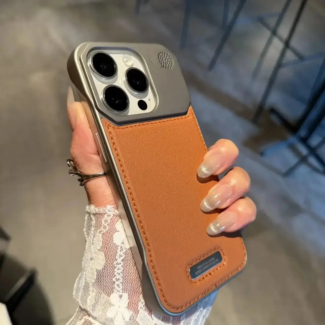 Business Aromatherapy Leather Case for iPhone 11 Pro Max to 17 Air MagSafe Frameless Armor