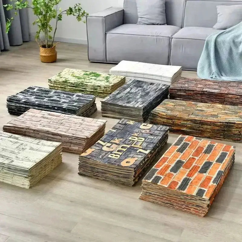 3D Self Adhesive Brick Wallpaper 70cm 1m 5m 10m Waterproof XPE Foam Wall Sticker Living Room Bedroom Children Decor