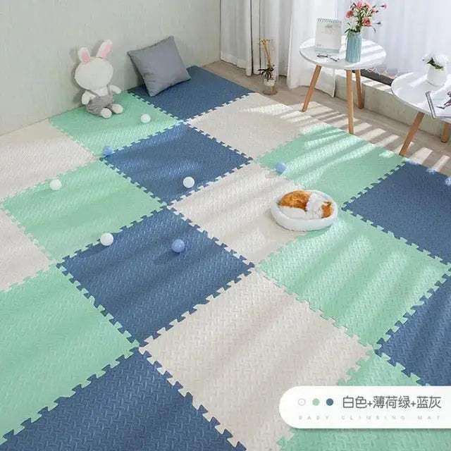 16 Piece Foam Baby Play Mat Interlocking Puzzle Tiles For Kids 30x30x1 Cm Soft Floor Carpet Set