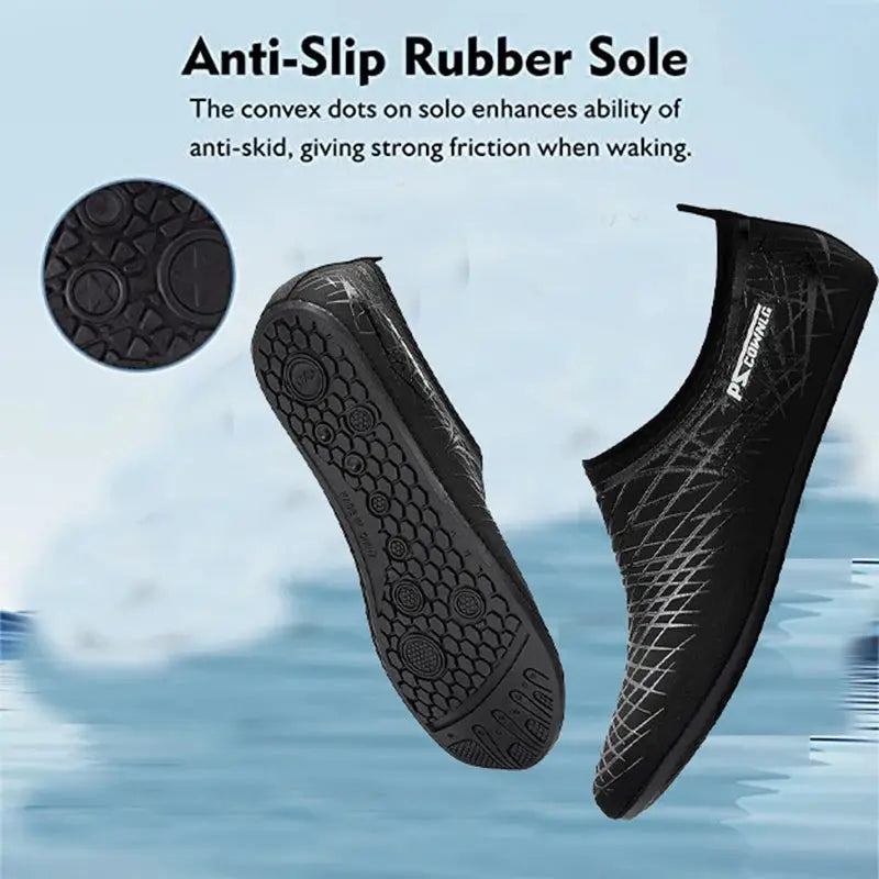 AquaStride Barefoot Water Sports Shoes Quick Dry Slip On For Men And Women Breathable Lightweight Swim Footwear