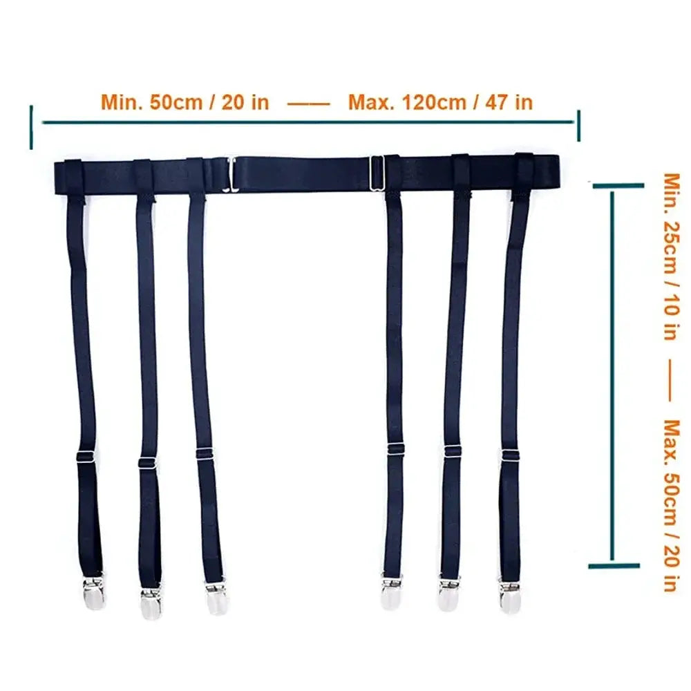 GarterGlam Garter Belt For Women And Girls Adjustable Elastic Thigh High Stockings Suspenders
