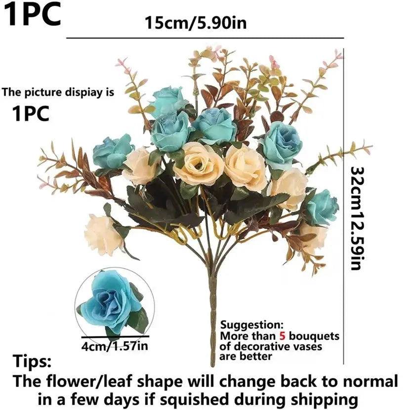 Artificial Silk Roses for Wedding Decor and Bridal Bouquet Diy Scrapbooking Wall Photography Props