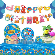 Flamingo Party Decorations for Beach Summer Pool Parties Luau Birthday Celebration Tropical Paper Decor