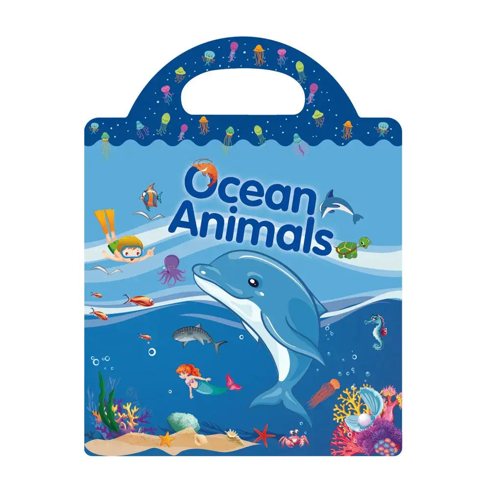 Reusable Scene Sticker Books For Kids Diy Puzzle Stickers Cartoon Animals Learning Cognition Toys Gift