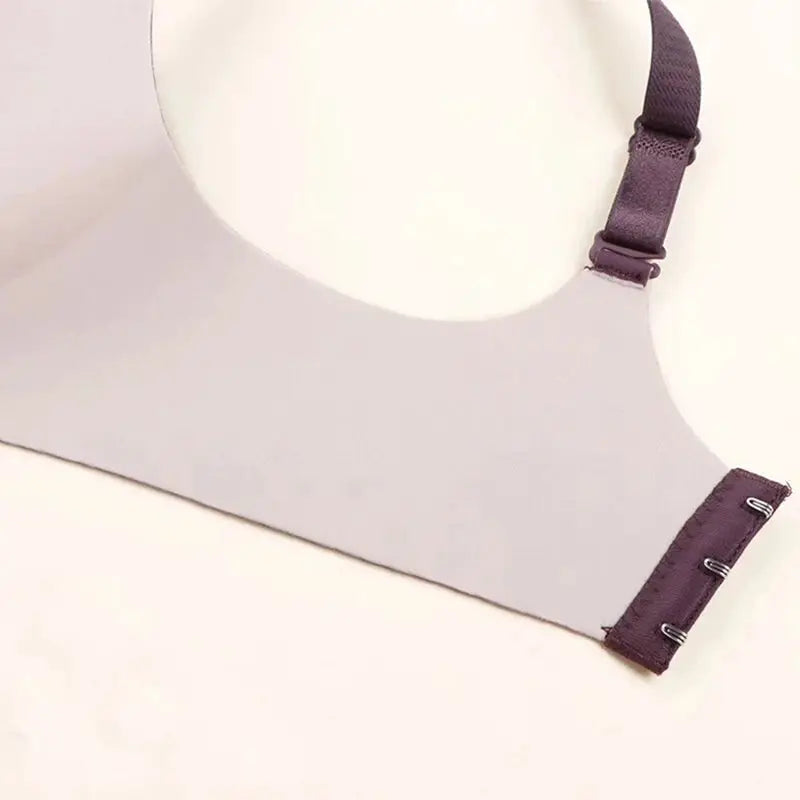Simples Market lavender bralette; seamless cup, back three-hook closure, adjustable strap