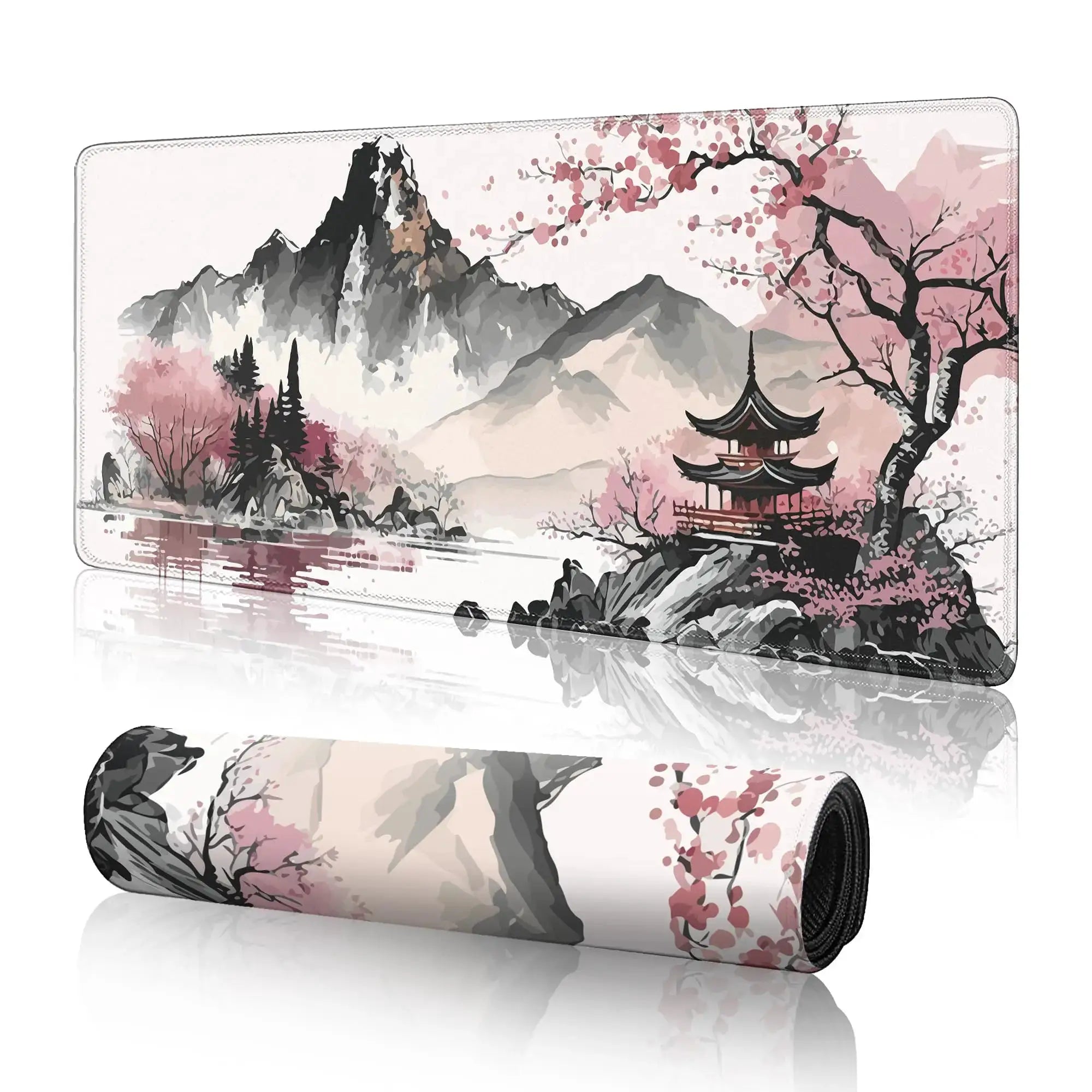 Large Extended Gaming Mouse Pad For Desk With Stitched Edges And Non Slip Rubber Base