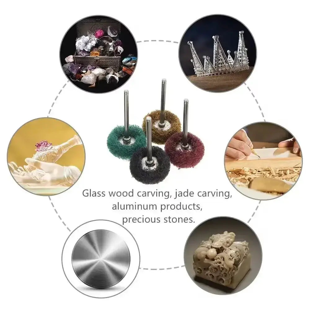 5 To 20 Pcs Mini Drill Abrasive Brush Set Buffing Polishing Wheels For Dremel Rotary Tools Rust Removal Accessories