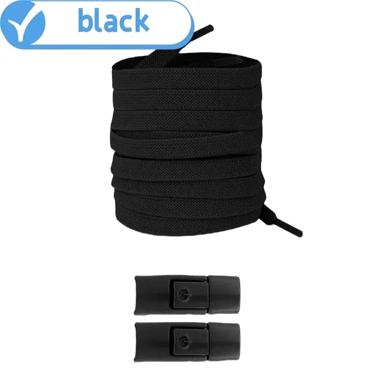 Elastic No Tie Shoelaces Press Lock For Sneakers 8mm Widened Flat Laces For Kids And Adults