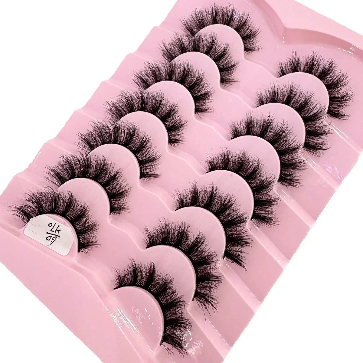 HBZGTLAD 7 Pair Faux Mink Lashes Fluffy Natural Look False Eyelashes Volume Wispy Crossed Thick Fox Eye Cat Eye