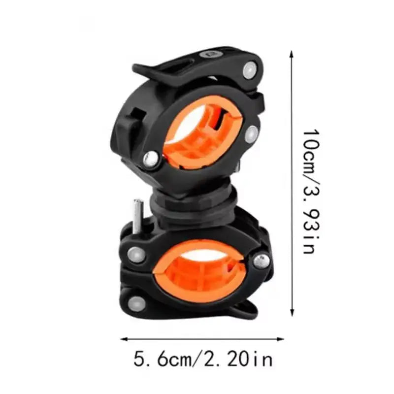 Bicycle Flashlight Holder For Mountain Bikes Night Riding Lamp Clip Secures Front Headlight