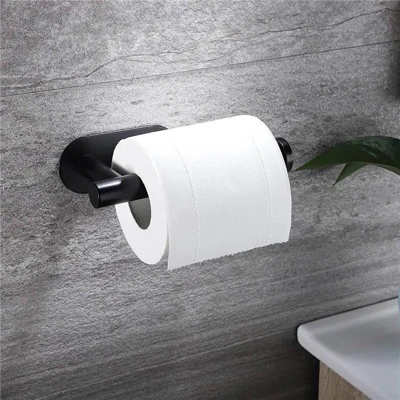 Adhesive Paper Towel Holder And Toilet Roll Dispenser For Kitchen Bathroom Cabinet Storage Napkin Rack