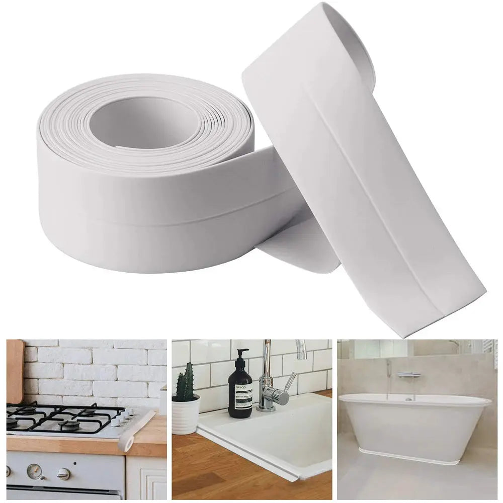 3.2M Self Adhesive Sealing Tape PVC Oil Proof Kitchen Sink Edge Caulk Tape Waterproof Bathroom Toilet Corner Sticker